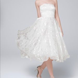 White House Black Market Silk Blend Jacquard Dress